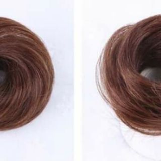 Tóc búi cột thẳng tóc thật