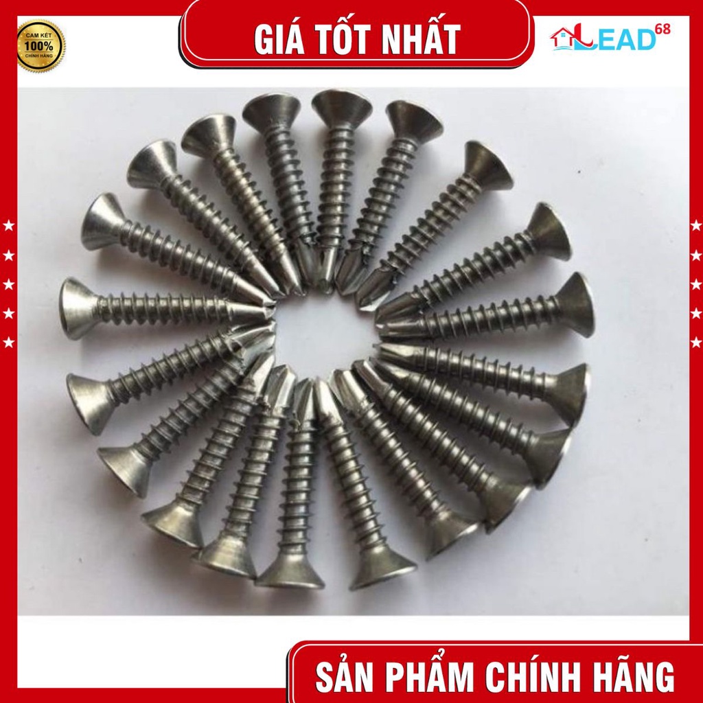 1kg vít inox tự khoan 410 đầu bằng các cỡ