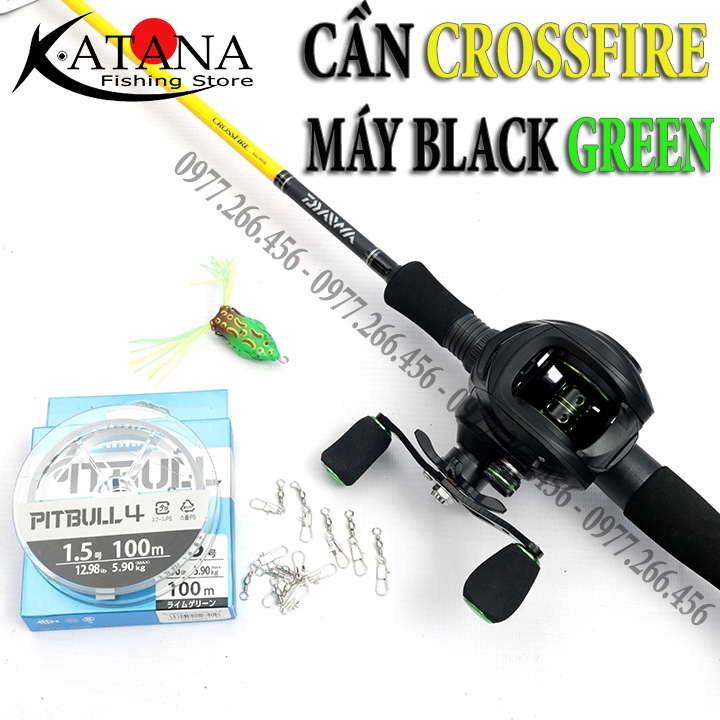 COMBO Lure Máy Ngang Trọn Bộ Cần Daiwa Sweepfire - Daiwa Crossfire hàng chất lượng 534