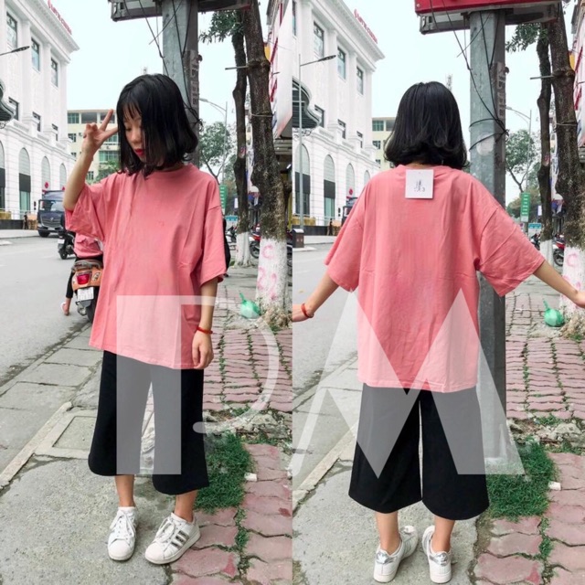 Sét áo thụng trơn + quần ống rộng