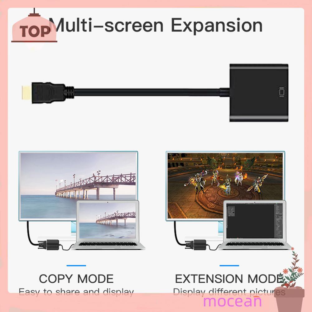 Bộ Chuyển Đổi Hdmi Sang Vga 19-pin Đầu Cắm Sang Cổng Vga 1080p Full Hd Mocean