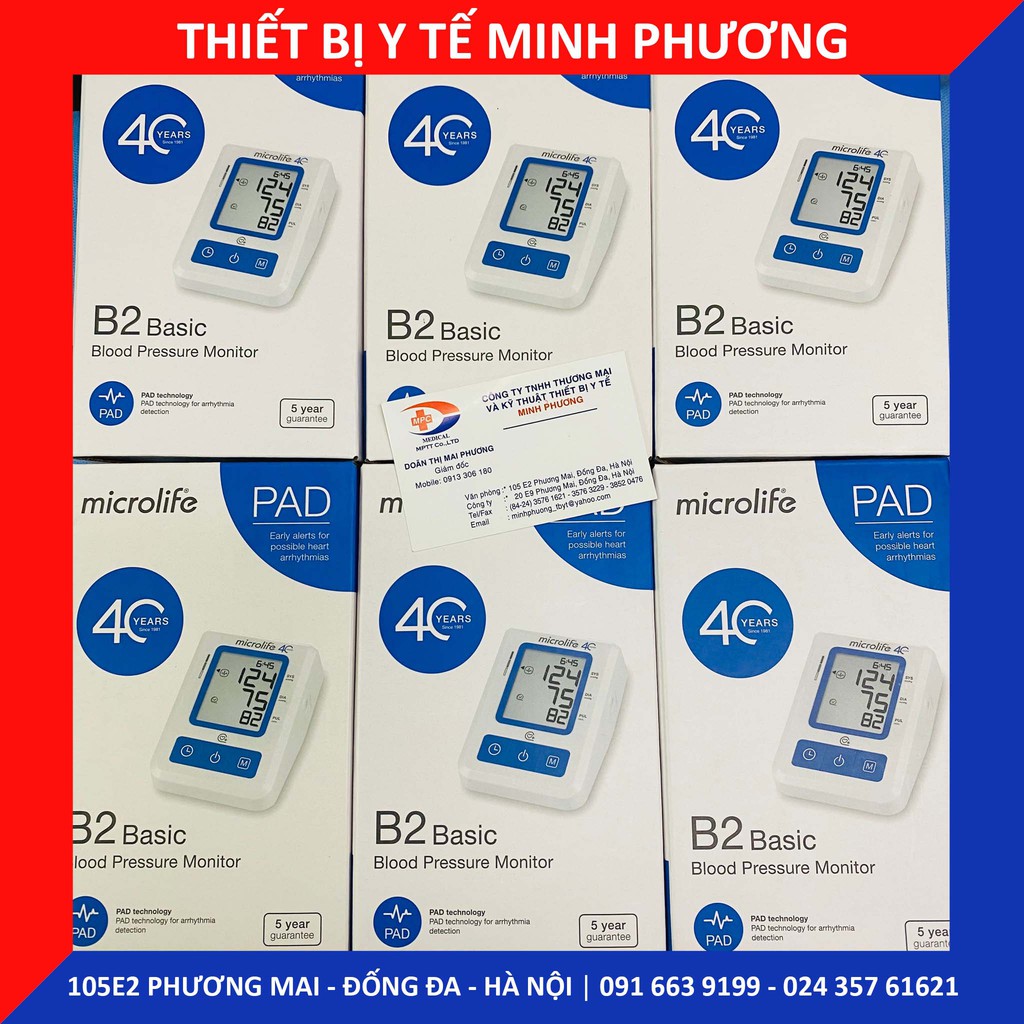 [Chính hãng] Máy đo huyết áp điện tử Microlife B2 Basic thế hệ mới đơn giản, dễ sử dụng