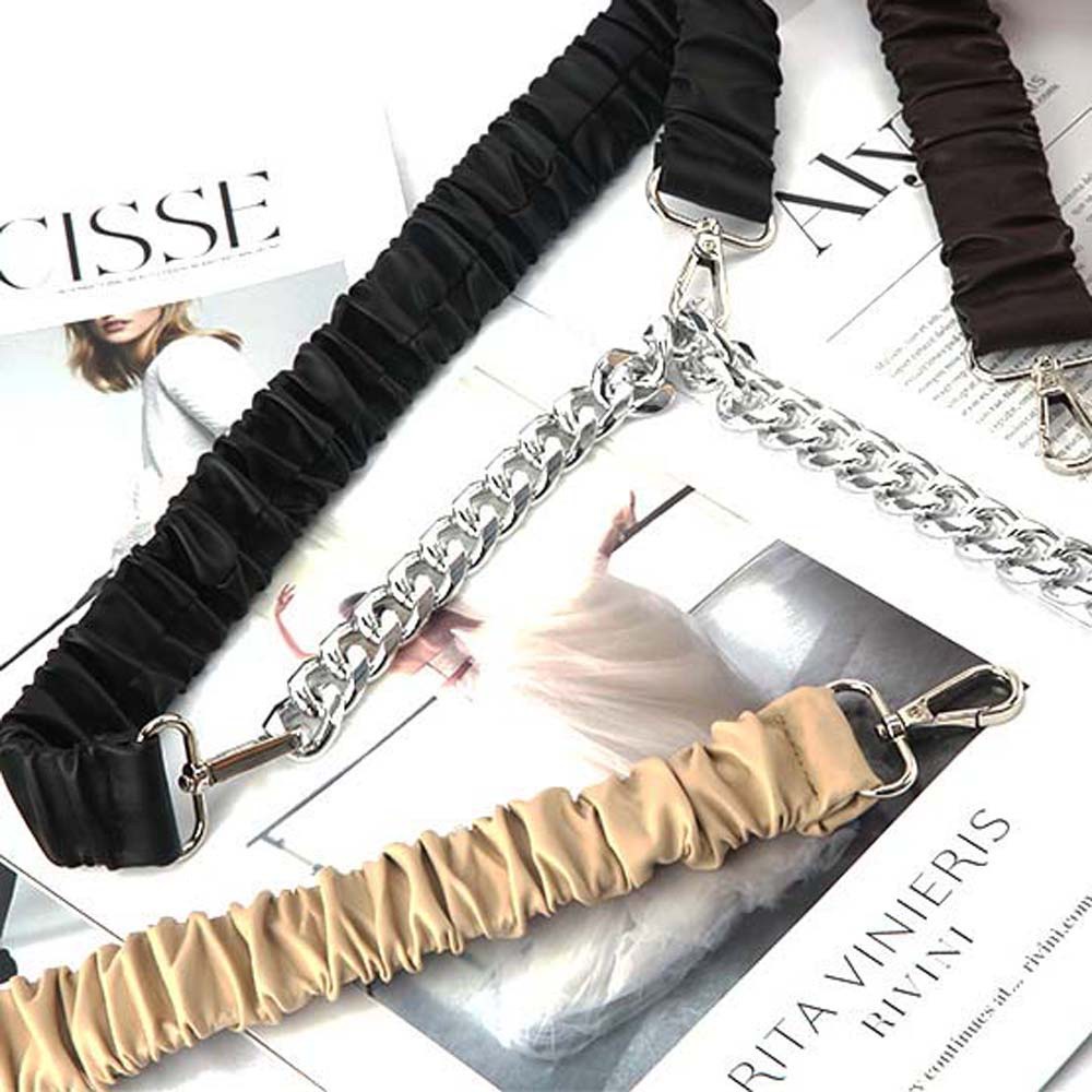 Thắt Lưng Dây Xích Kim Loại Co Giãn Nhiều Màu Thời Trang Âu Mỹ Cho Nữ