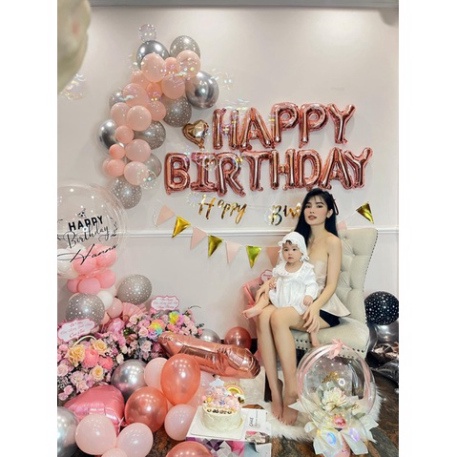 Freeship Set 30 bóng bay sinh nhật trang trí sinh nhật, đám cưới, tiệc tùng mix sẵn các màu, pastel, bóng nhũ, bóng chấm
