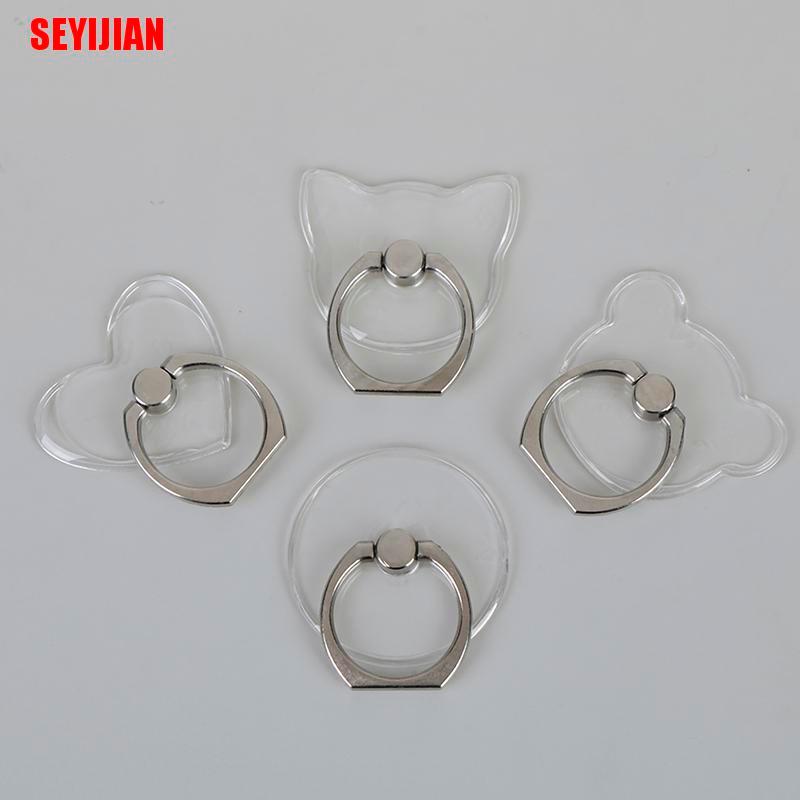 Giá đỡ điện thoại dạng nhẫn móc ngón tay trong suốt tiện dụng