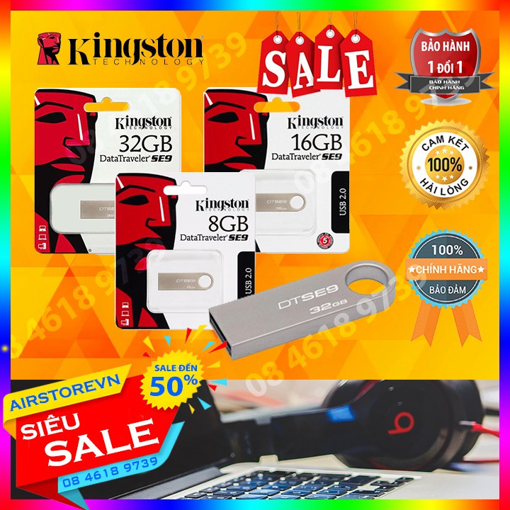 USB Kingston SE9 mini - Hàng chính hãng bảo hành 5 năm