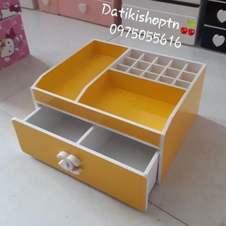 Kệ mỹ phẩm 25cm màu vàng