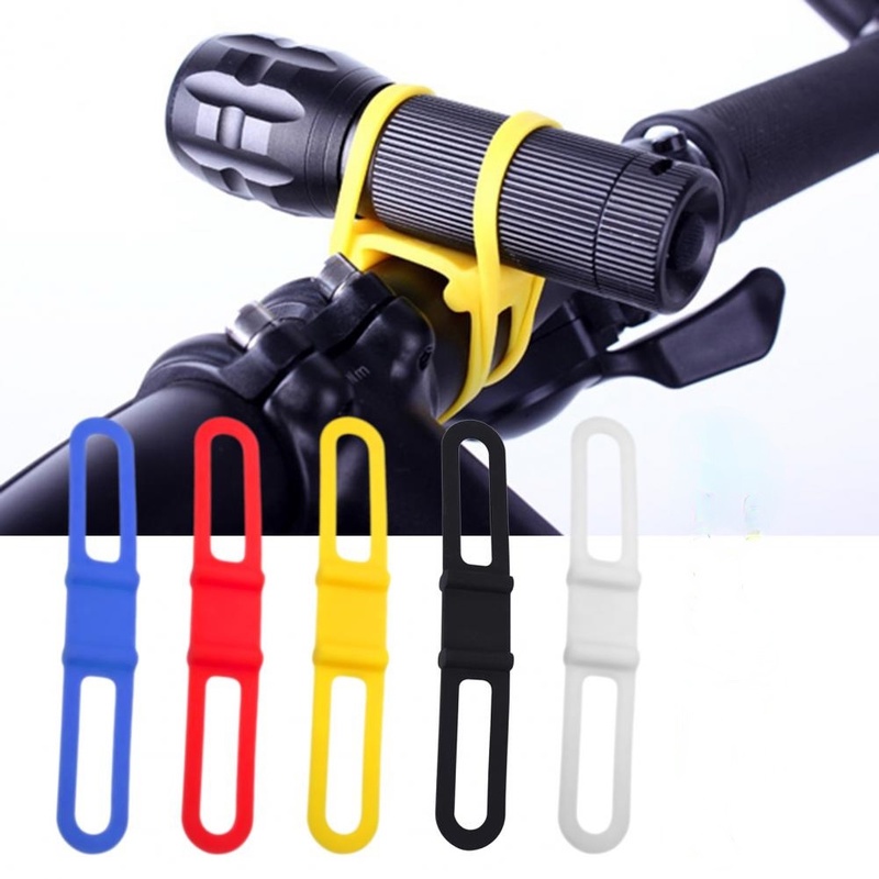 Giá Đỡ Đèn Pin Trên Xe Đạp Leo Núi Bằng Silicon Tiện Lợi