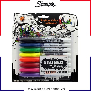 Bút vẽ vải chuyên dụng ngòi cọ Sharpie Stained - 8 Màu