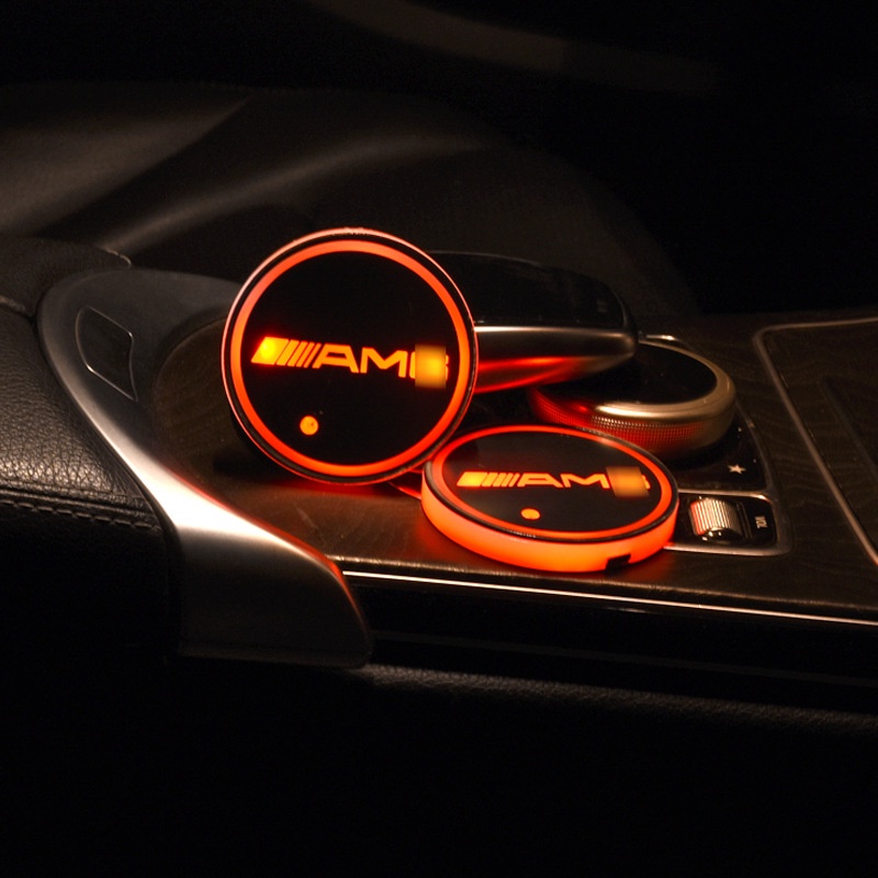 Set 2 Thảm Nước 7 Màu In Logo AMG Cho Mẫu AMG C-Class GLB A-Class GLA C200 E300L GLC260