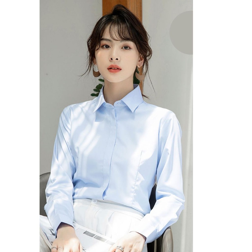 Áo sơ mi Công Sở Nữ Cổ Đức Phom Ôm Vừa, Sơ Mi Basic Nhiều Màu Quyên Fashion AA539