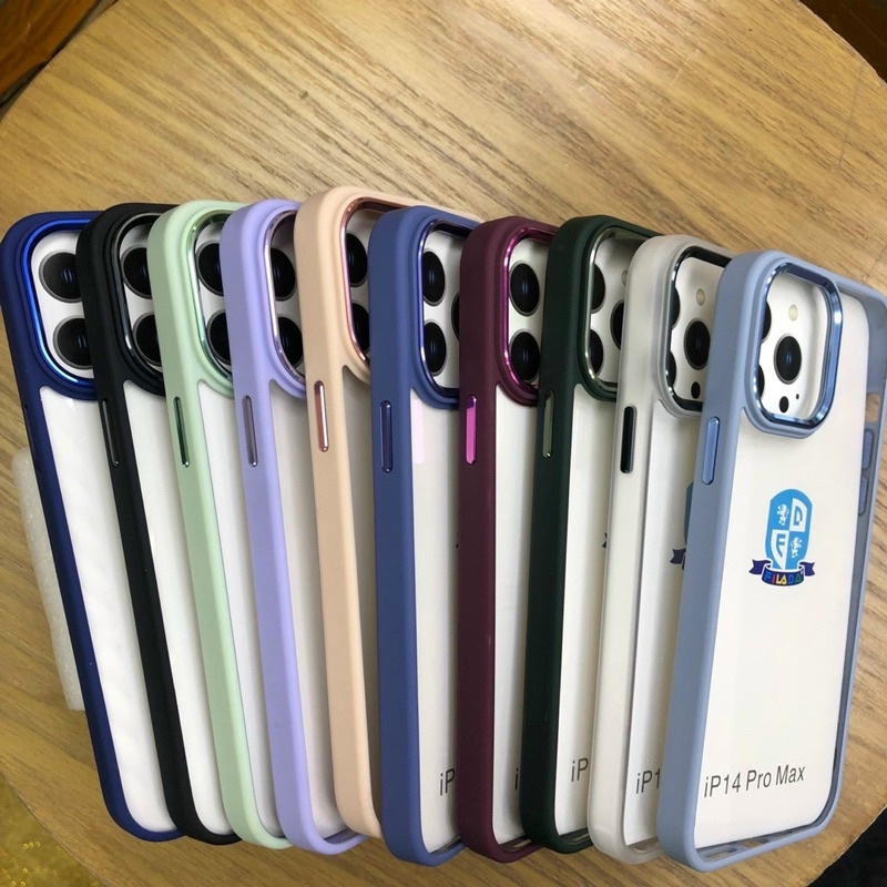 Ốp lưng Kính FILADA vành camera nhôm cho iPhone 14 Pro Max viền màu siêu đẹp không ố vàng