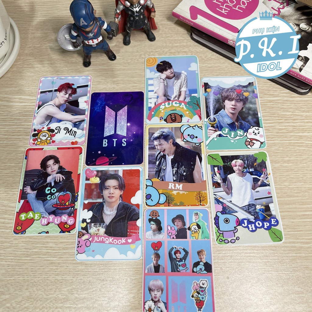 Lomo Card Ảnh BTS Đa Sắc Thái - Bộ Card Cứng Ép Lụa 7 Thành Viên BTS Bo Góc