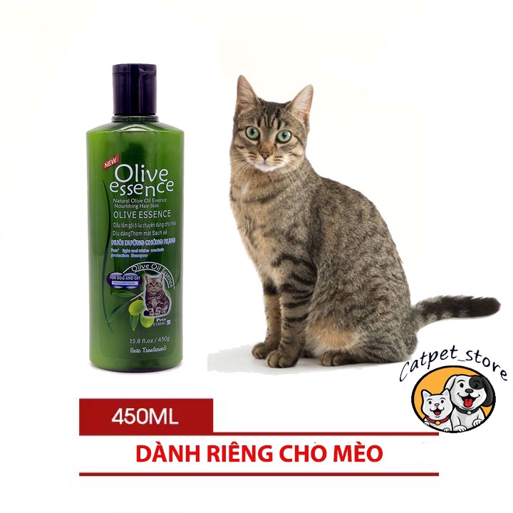 Sữa tắm chó mèo Olive Essence cao cấp,sữa tắm thú cưng cao cấp chiết xuất từ thảo dược tự nhiên 450ml sữa tắm thú cưng c