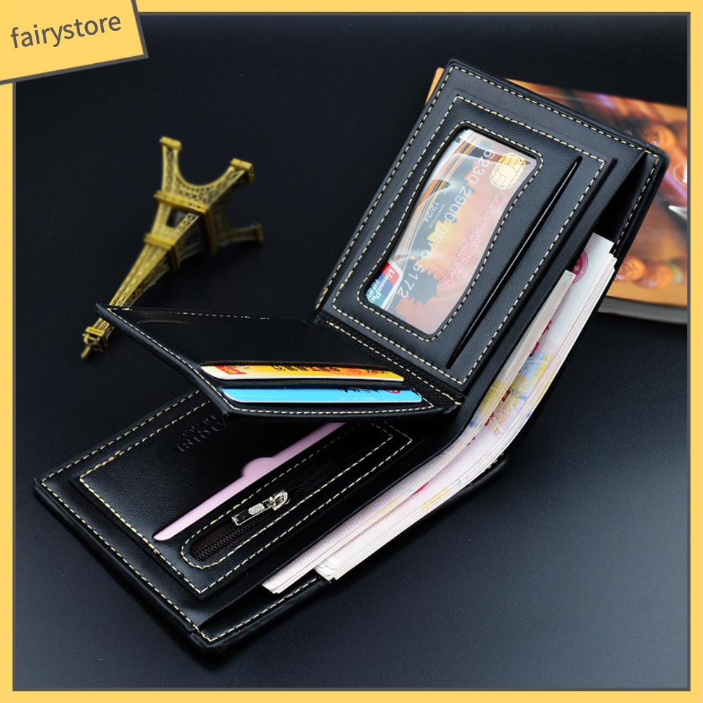 Ví ngắn giả da thời trang cao cấp cho nam