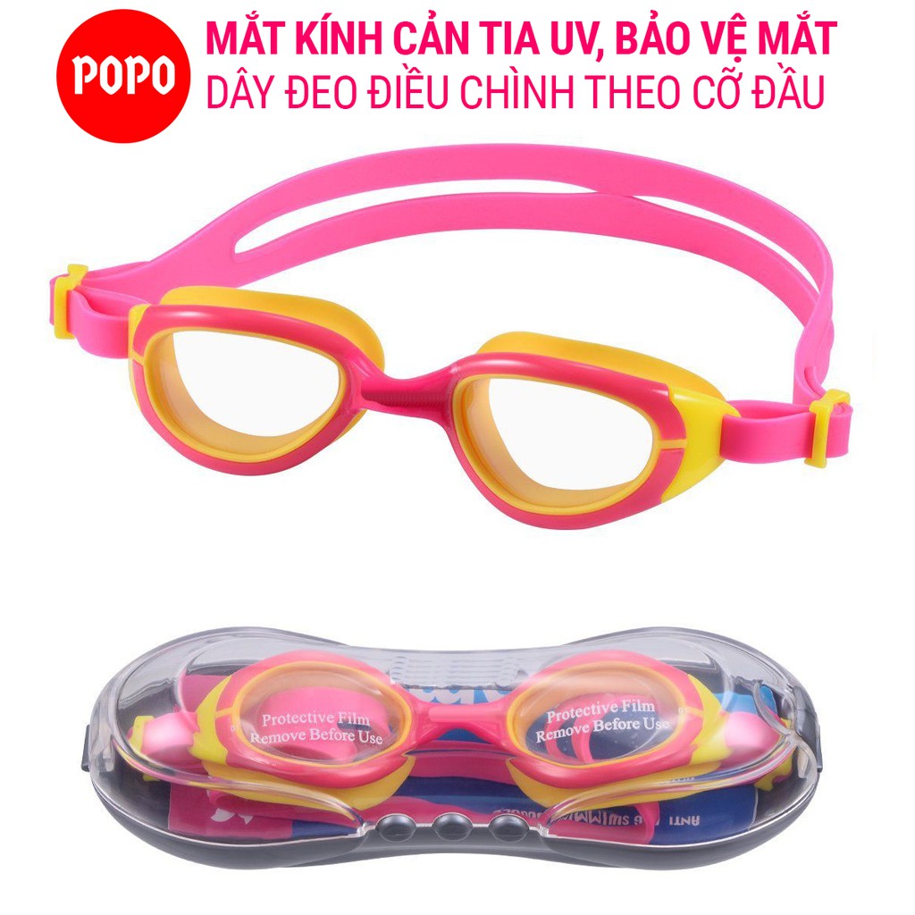 Kính bơi cho bé POPO 1149, mắt kiếng bơi trẻ em chính hãng trên 3 tuổi cản tia UV bảo vệ mắt khi bơi lội tập bơi