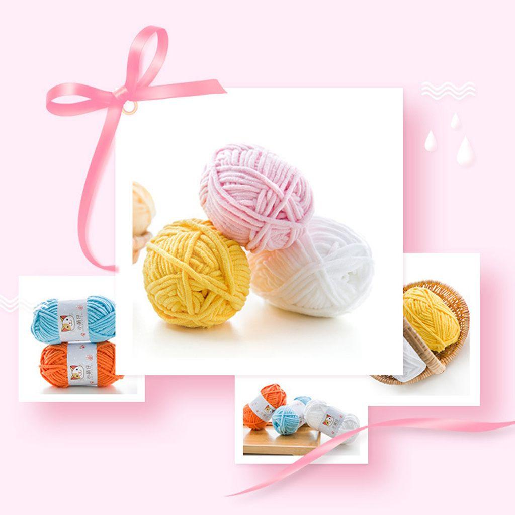 Cuộn Len Sợi To Đan Khăn Choàng Nhiều Màu Sắc