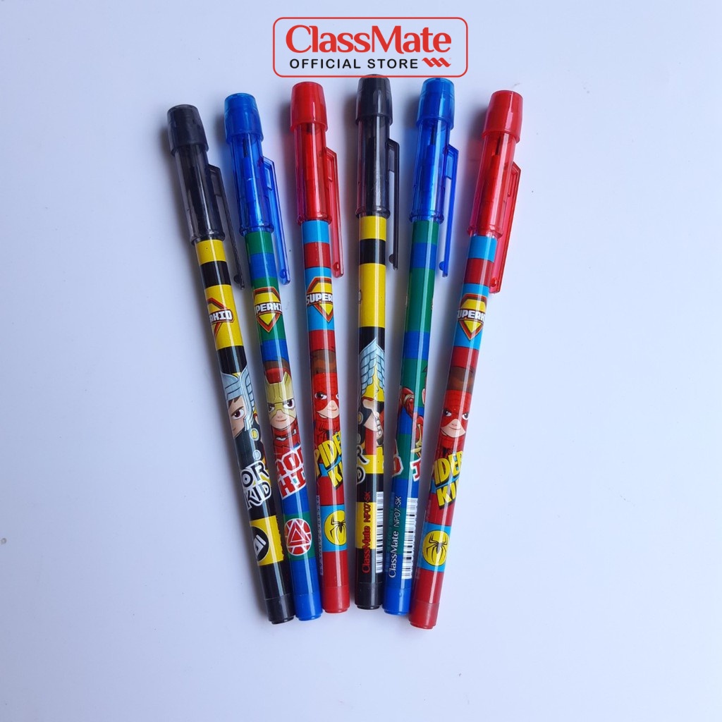 Bút Chì Khúc 2B Có Tẩy CLASSMATE - 1 Chiếc - Hình Siêu Nhân Dễ Thương, Nét Bút Mịn, Dùng Cho Bé Luyện Viết Chữ NP07-SK