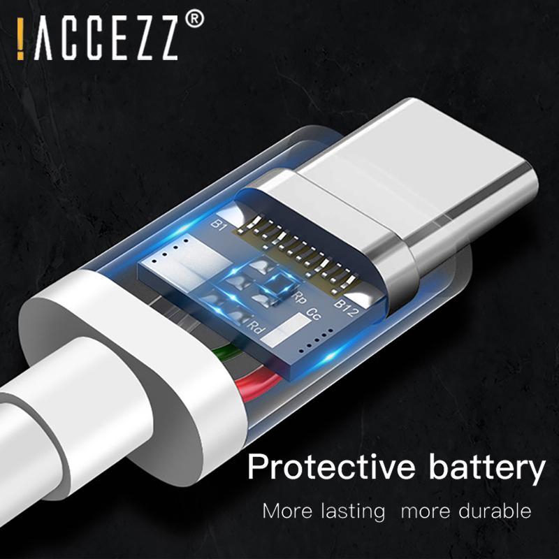 ACCEZZ Cáp Sạc Nhanh Giao Diện USB Type C 1M 2M 5A Cho Samsung Xiaomi