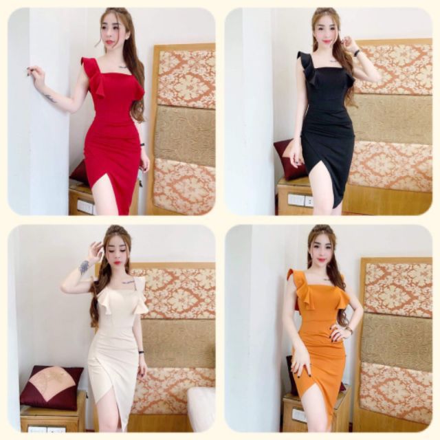 🎀ĐẦM CÁNH TIÊN CỔ VUÔNG XẺ ĐÙI GIÁ RẺ