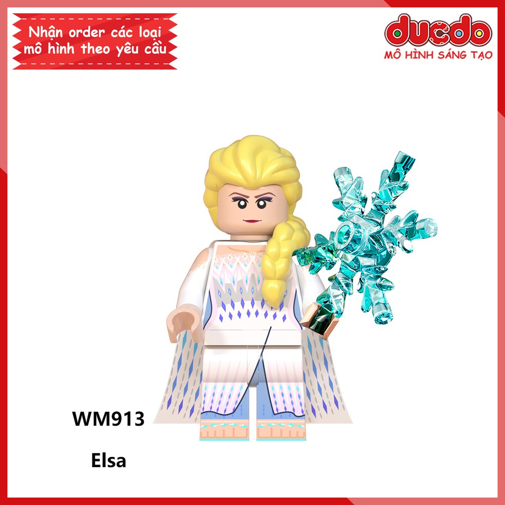 Minifigures các nhân vật trong Frozen 2 Elsa và Anna - Đồ chơi Lắp ghép Xếp hình Mô hình Mini WM WM6084