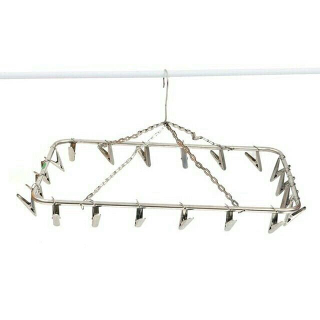 Móc dù inox vuông 20 kẹp