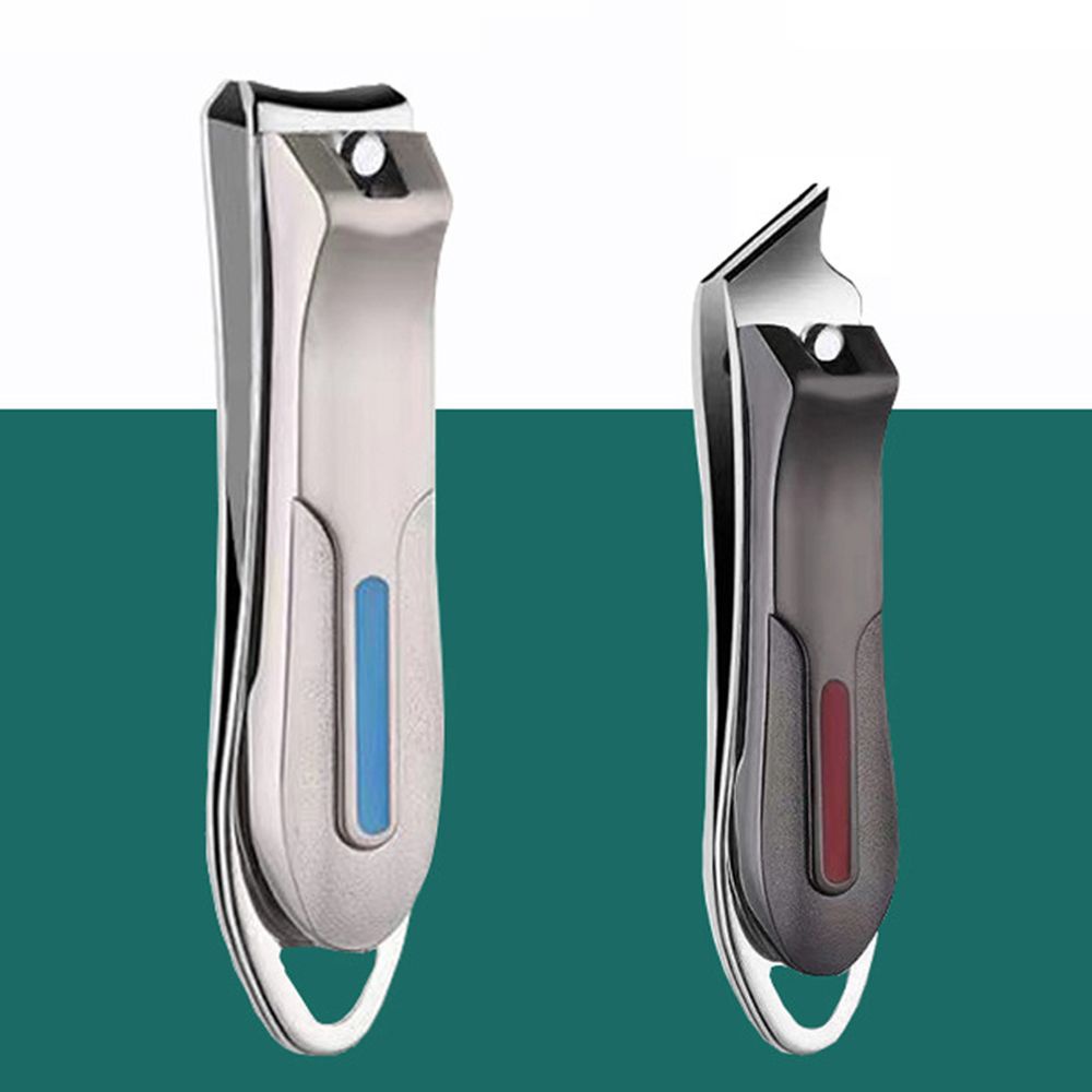 MALCOLM Men Folding Nail Clippers Stainless steel Manicure Tool Nail Clippers Women Fingernail Cutter Ingrown Toenail Keyhold Thick Hard Bevel shape Nail Scissors