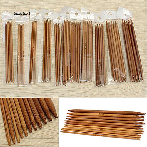 Bộ 55 que đan len bằng gỗ thiết kế hai đầu 13cm