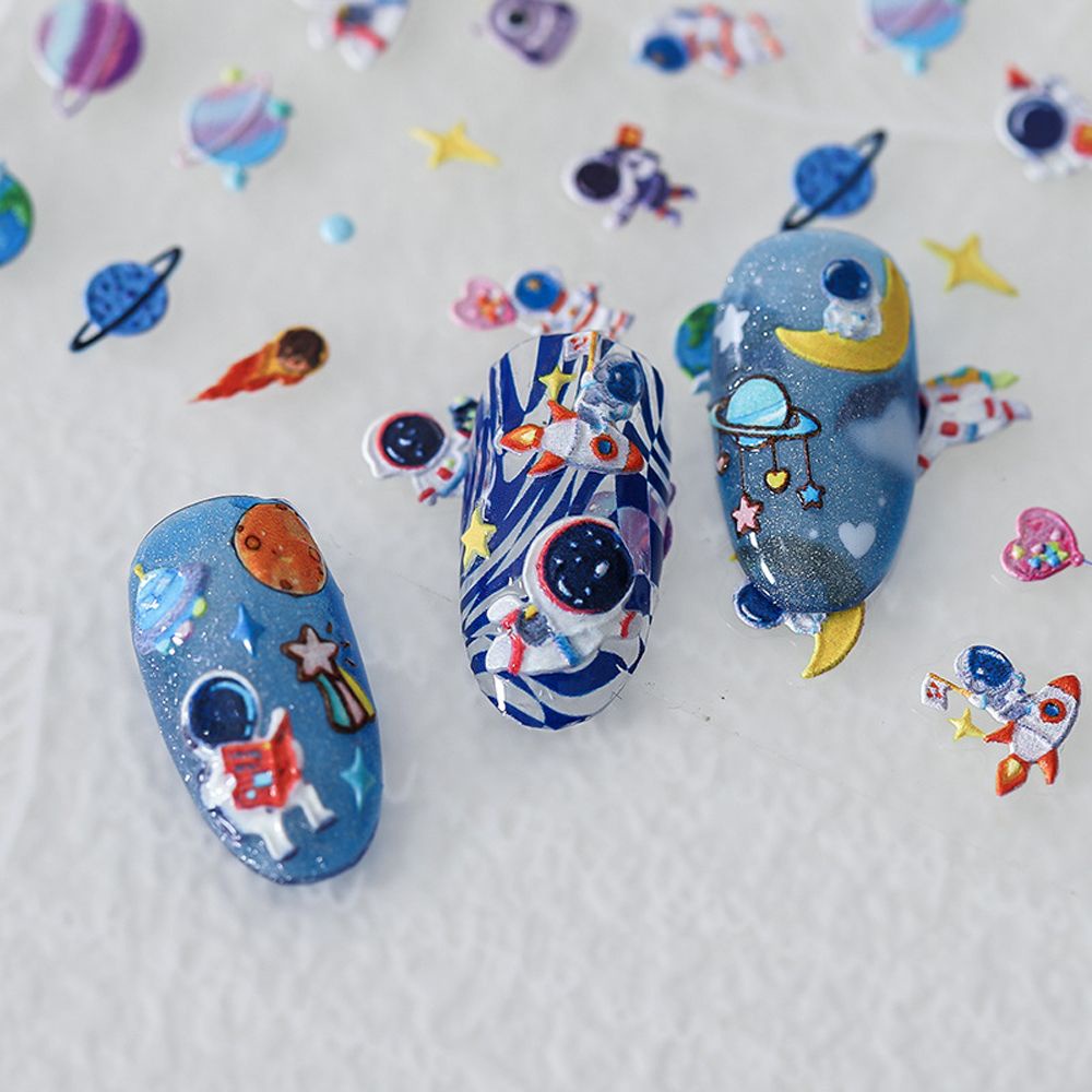 [Hàng mới về] Sticker dán móng trang trí họa tiết hoạt hình 5D đáng yêu