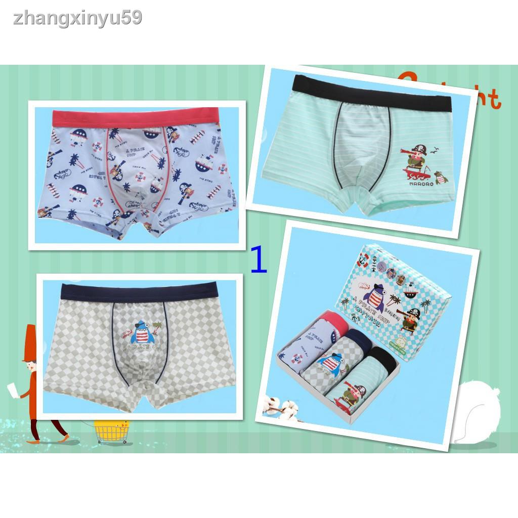 Hộp 10 Quần Lót Boxer Cotton In Hình Khủng Long Cho Bé Trai