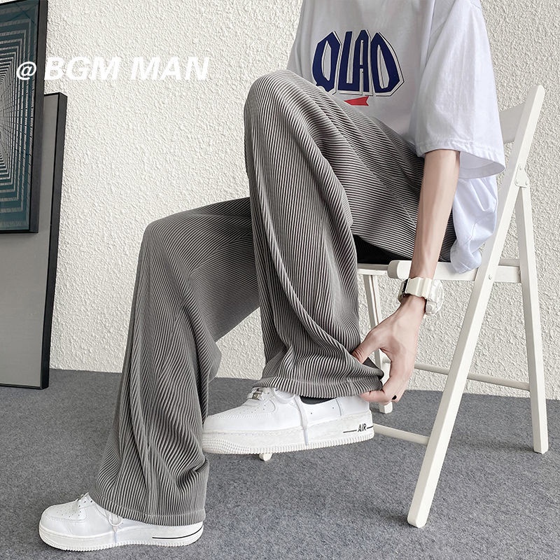 Quần dài thể thao ống rộng chất liệu mát phong cách xuân thu cho nam