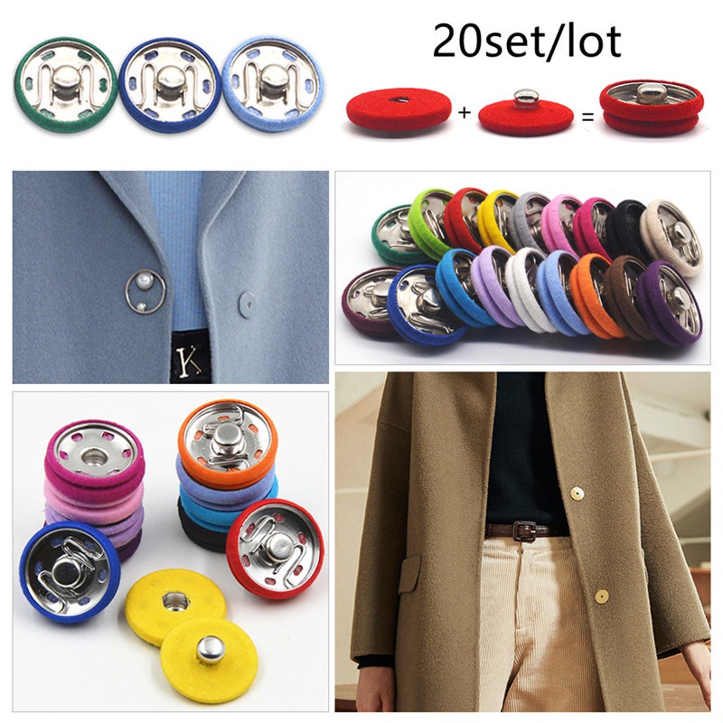 Set 20 Nút Đồng Lớn May Áo Khoác DIY