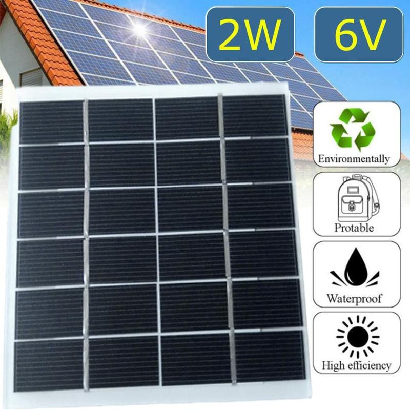 2W 6V Mini Solar Panel Cell Power Module Battery Toys Light Charger DIY Y1M6