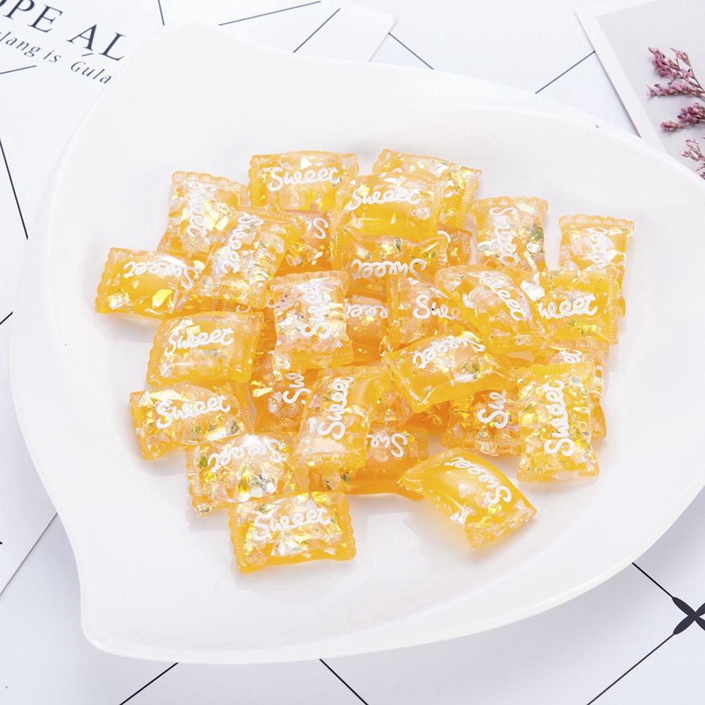 1/10 đồ chơi resin dẻo hình viên kẹo nhiều màu xinh xắn cho bé