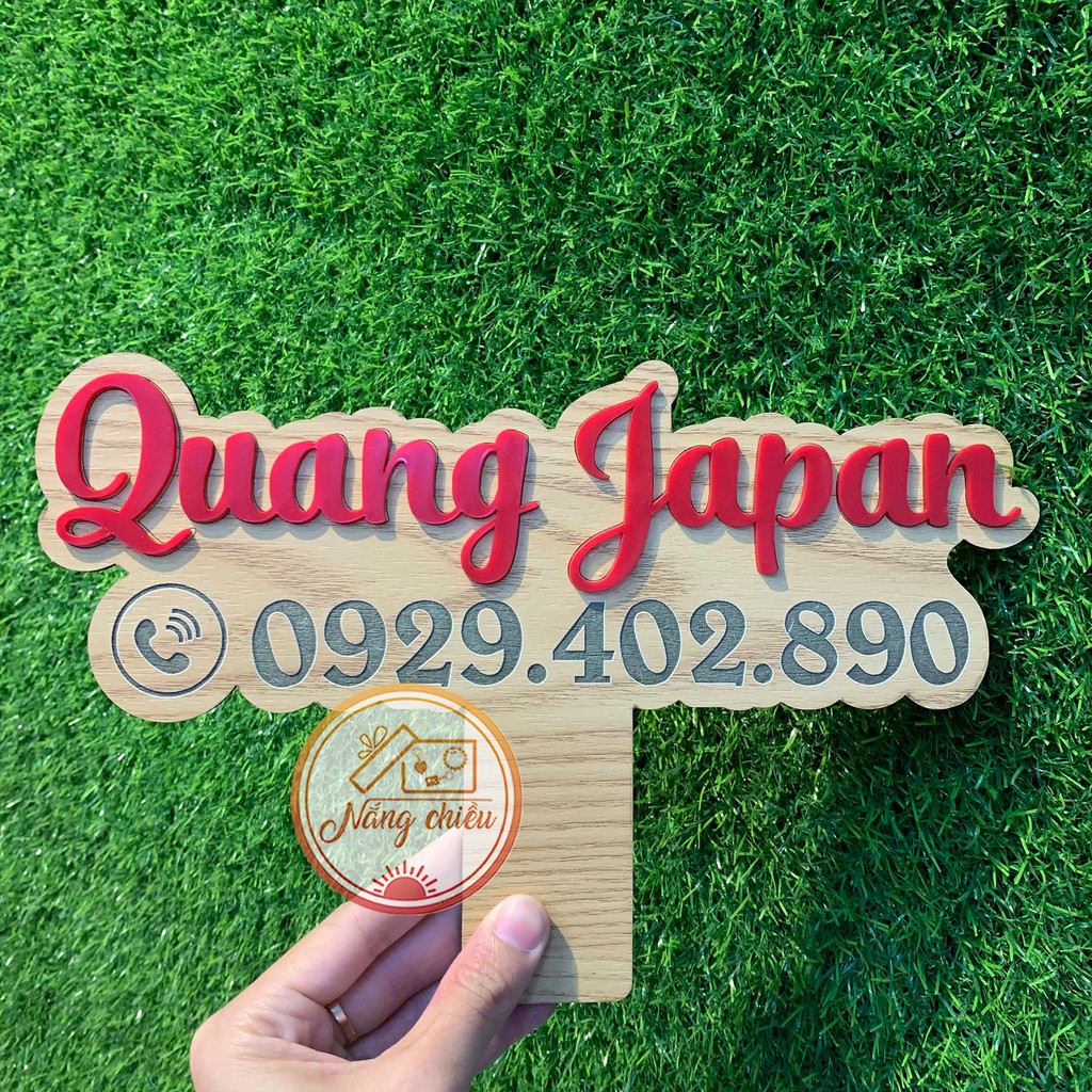 Bảng Gỗ Tên Shop - Bảng Cầm Tay - Bảng Chụp Ảnh Sản Phẩm Quảng Cáo