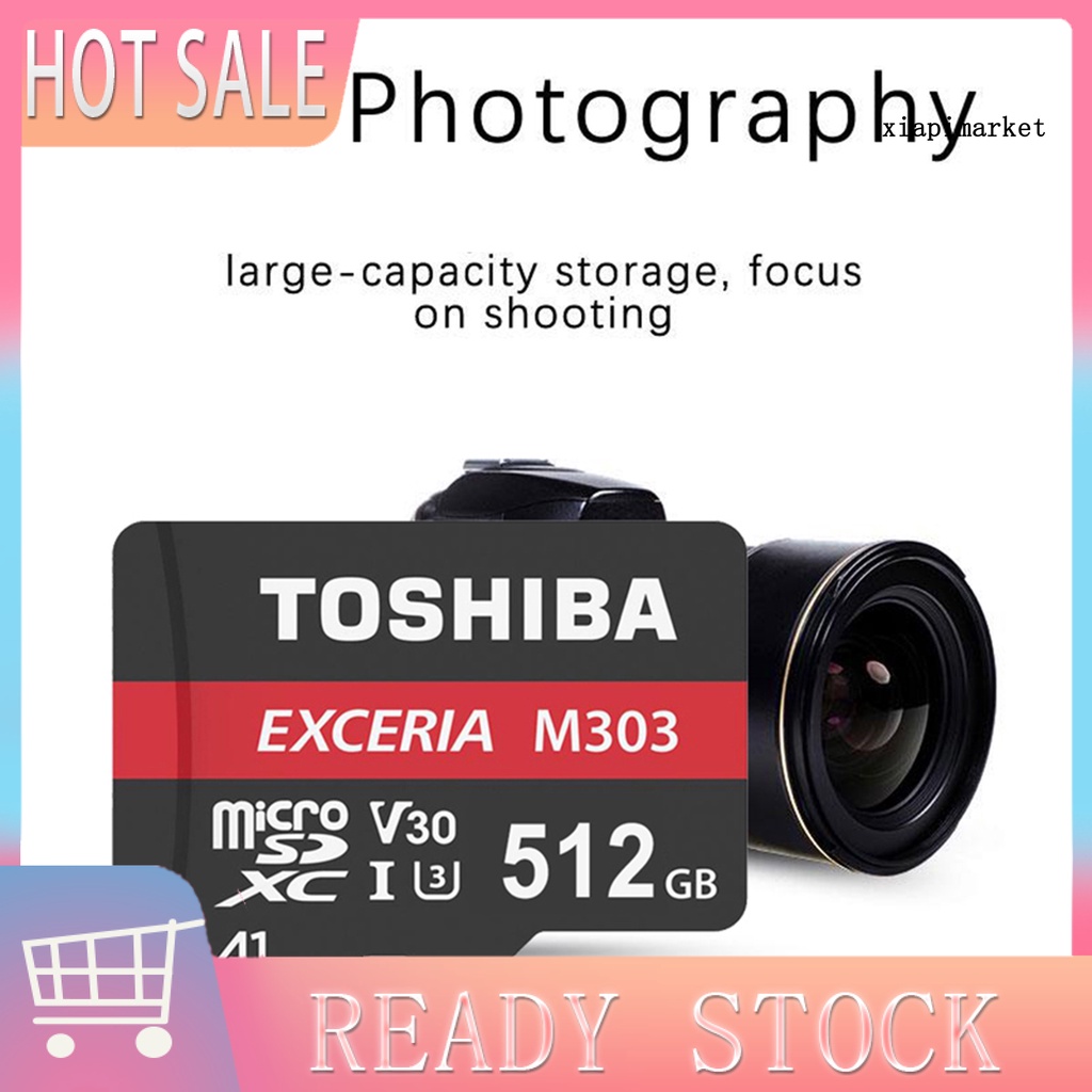 Thẻ nhớ Toshiba 512gb/1tb siêu mỏng chống nước chống nam châm đọc dữ liệu tốc độ cao đa năng dành cho điện thoại