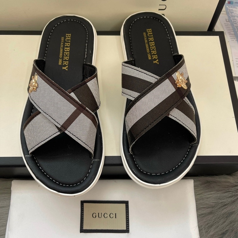 Dép da nam quai chéo bắp trắng kèm video