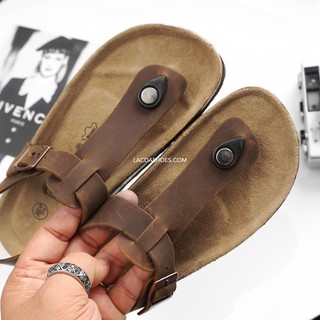 Giày kẹp unisex da bò thật