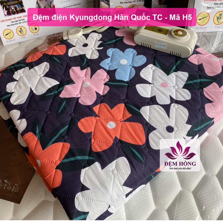 Đệm Điện Sưởi Ấm Chất Liệu Cotton Cao Cấp Hàn Quốc Kyungdong Vỏ TC