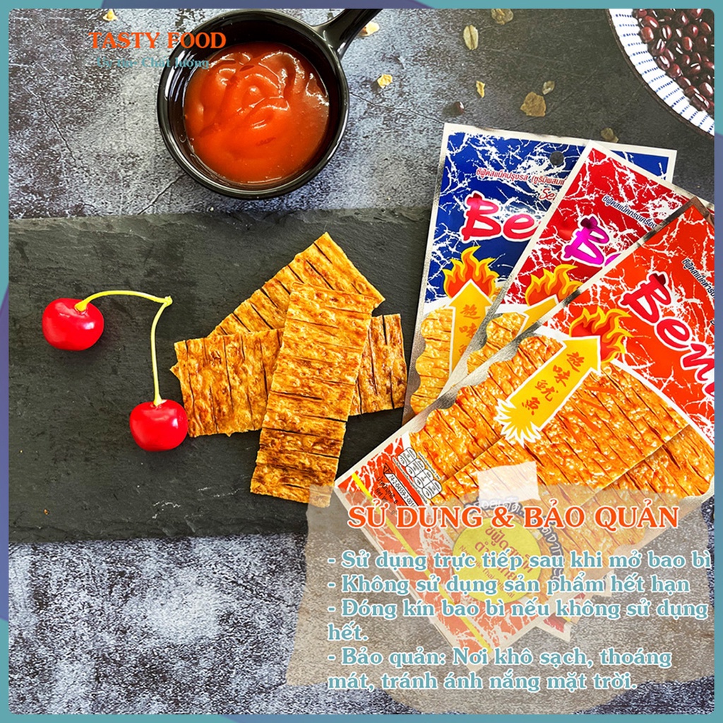 13 gói Mực Bento Thái Lan loại 5g đủ vị,mực cay Bento gói nhỏ đồ ăn vặt Tasty Food