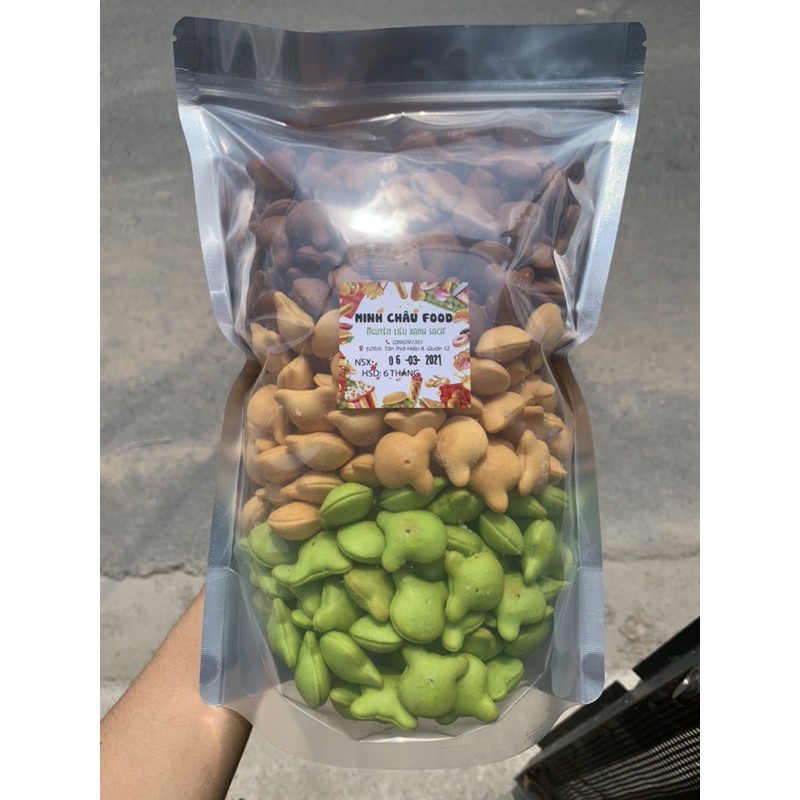 Bánh gấu nhân kem mix 3 vị 500gr , 1kg