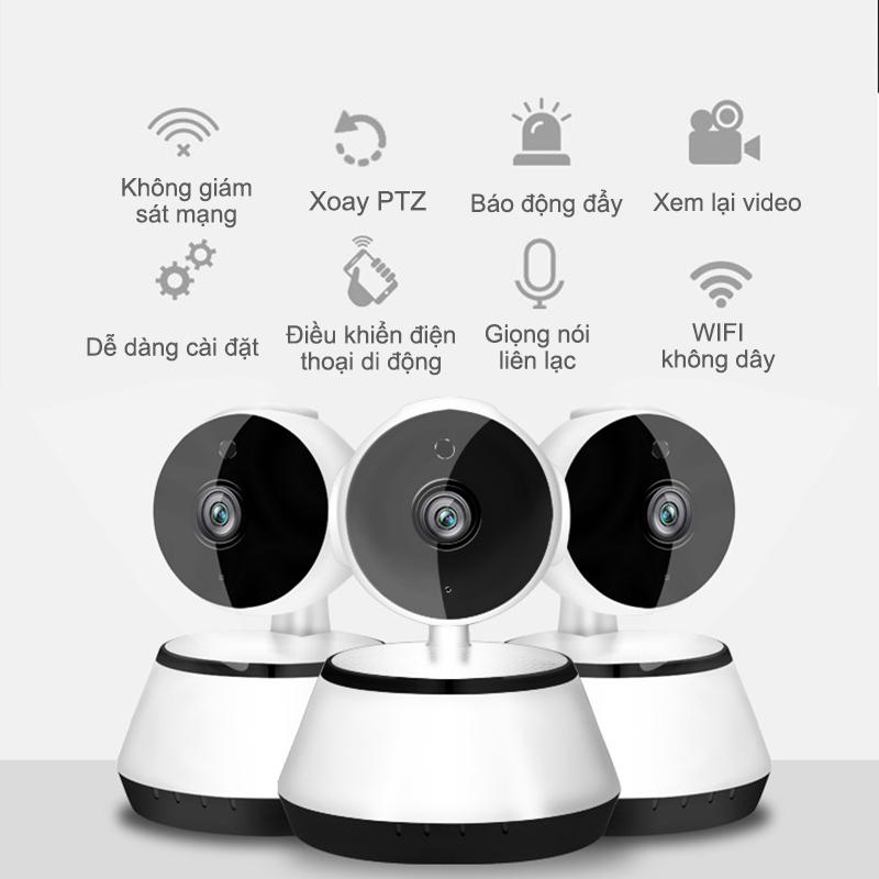 【Khuyến mãi】Camera IP Wifi giám sát ngày đêm V380 chuẩn HD,  chiều quay 360°, thiết kế kiểu robot nhỏ gọn [SXT1