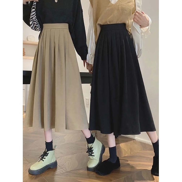 Chân váy xếp ly dáng dài free size lên dáng siêu xinh | BigBuy360 - bigbuy360.vn