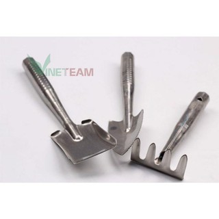 Bộ dụng cụ làm vườn mini 3 món bằng thép không gỉ -dc3389