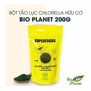 Bột tảo lục hữu cơ 🚛freeship🚛 bột tảo lục chlorella hữu cơ 200g