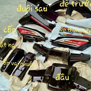 Bộ vỏ dream abs nguyên sinh (dàn áo xe máy bộ chưa tái chế cho xe honda dream 2 ii thái việt, tq bộ xe máy nhựa(-10%) -