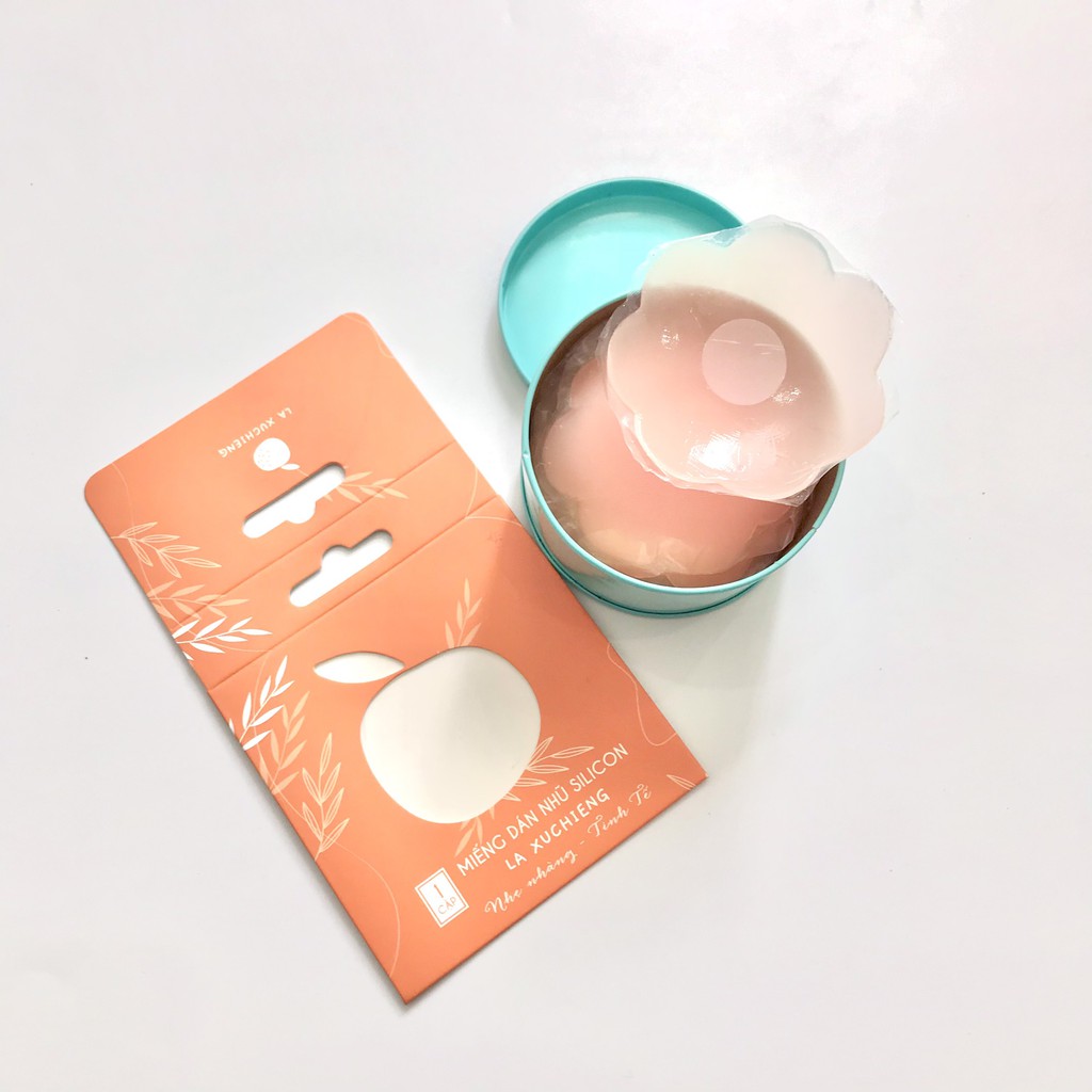 1 Cặp Dán Ngực Silicon La Rosie Boutique siêu tiện lợi dùng được nhiều lần che phủ tốt phù hợp mặc áo hở lưng LA37