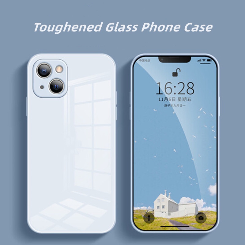 Ốp Điện Thoại Kính Cường Lực Cứng 9H Cho IPhone 12 Pro Max 11 Pro Max X XR XS Max 7 8 Plus