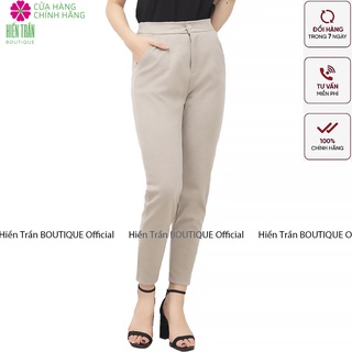 Quần dạ lưng chun, baggy nữ giữ nhiệt cạp cao khóa giữa dáng dài