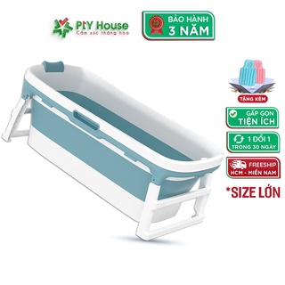 Bồn Tắm Silicon Gấp Gọn PTY HOUSE, Loại Không Nắp Kích Thước 136cm Chất Liệu Nhựa Siêu Bền Bảo Hành 3 Năm Chính Hãng